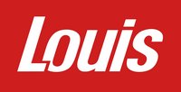 Louis logo on red background