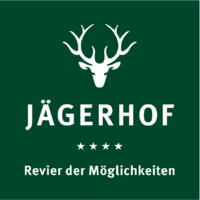 Logo with stylized deer head and Jägerhof text