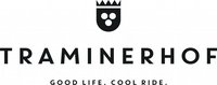 Traminerhof logo with crown and slogan Good Life, Cool Ride